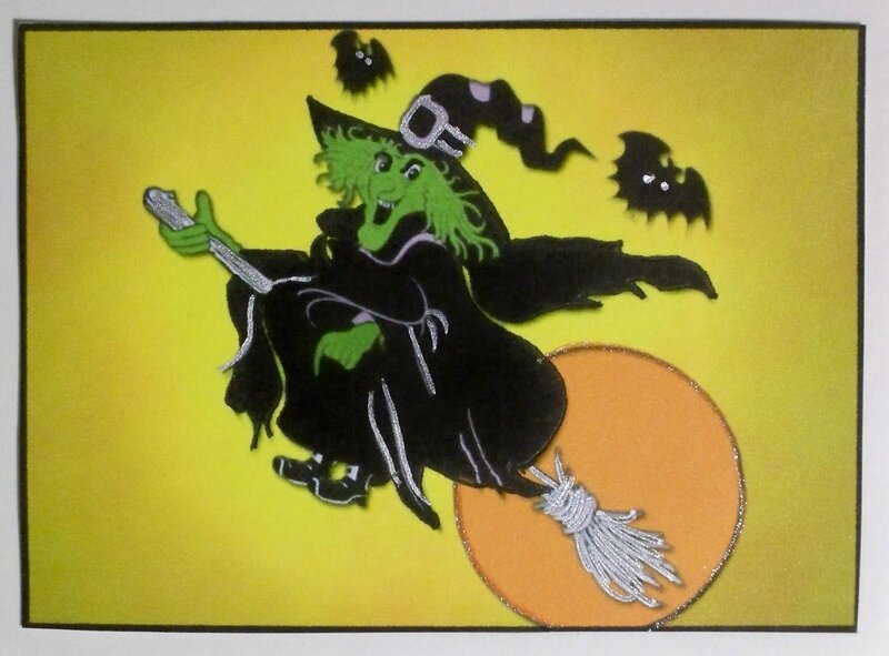 Green-skinned Witch Flying