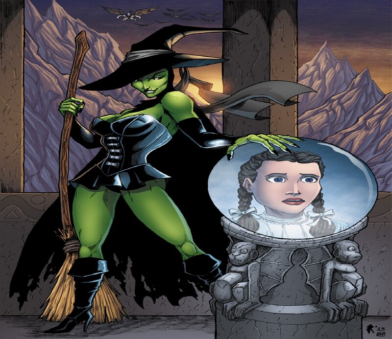 Green-skinned Witch — Green, Dramatic, Sunset