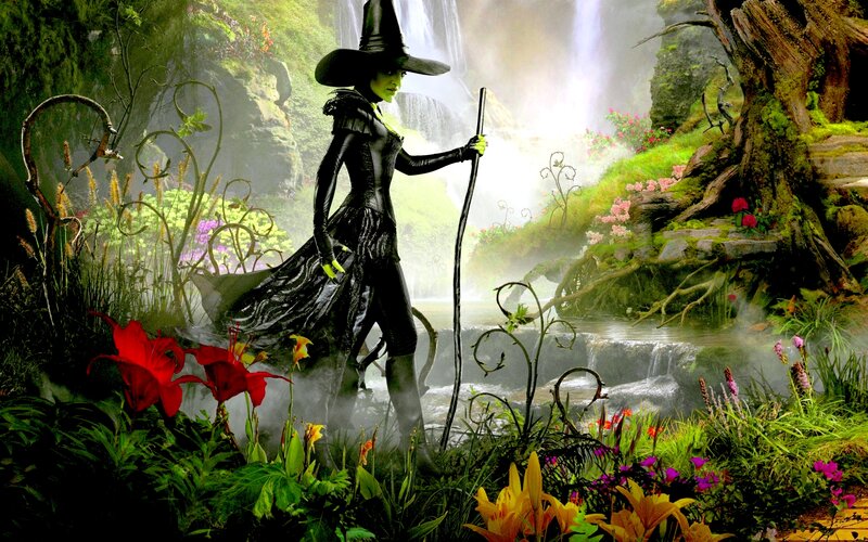 Green-skinned Witch in Forest