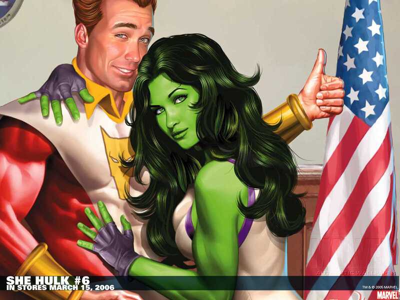 Green-skinned Woman and Man