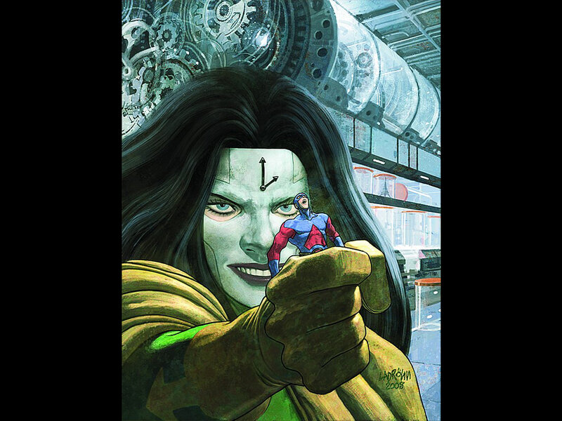 Green-skinned Woman Holding Man