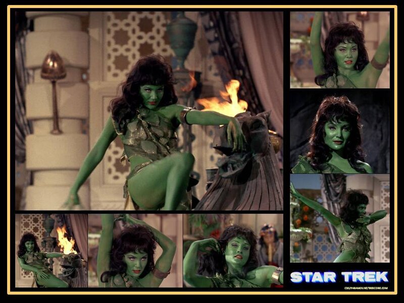 Green-skinned Woman in Costume — Green, Dramatic