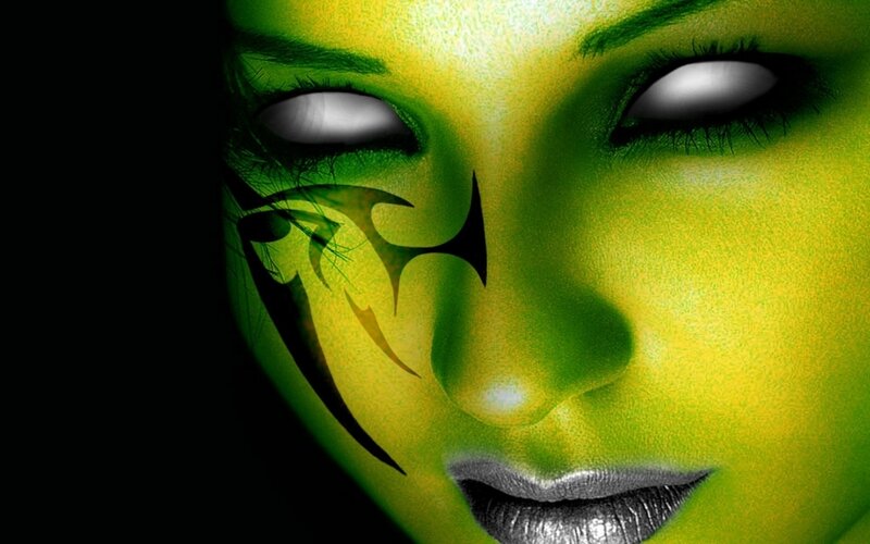 Green-skinned Woman