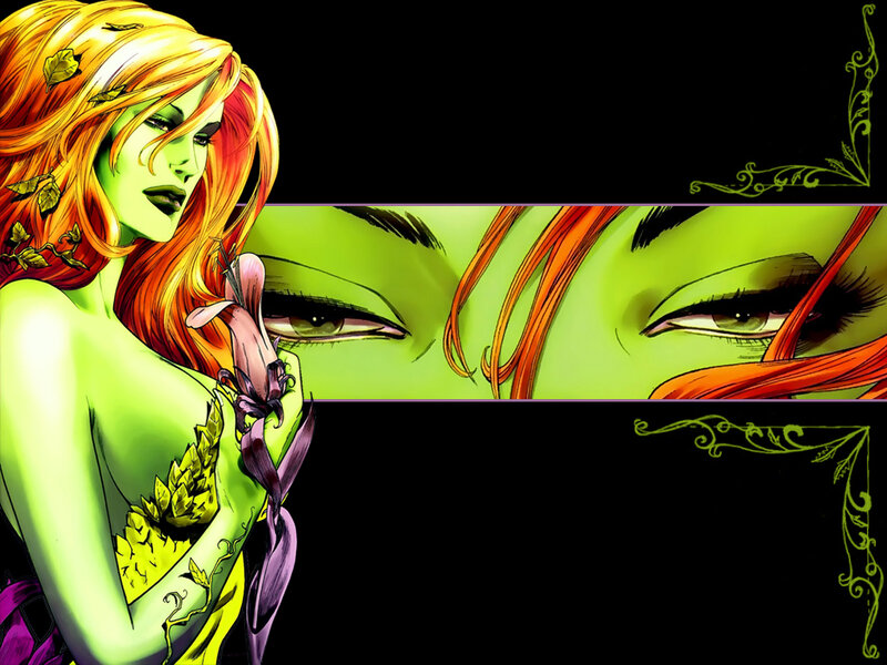 Green-skinned Woman with Red Hair — Green, Dramatic, Manga