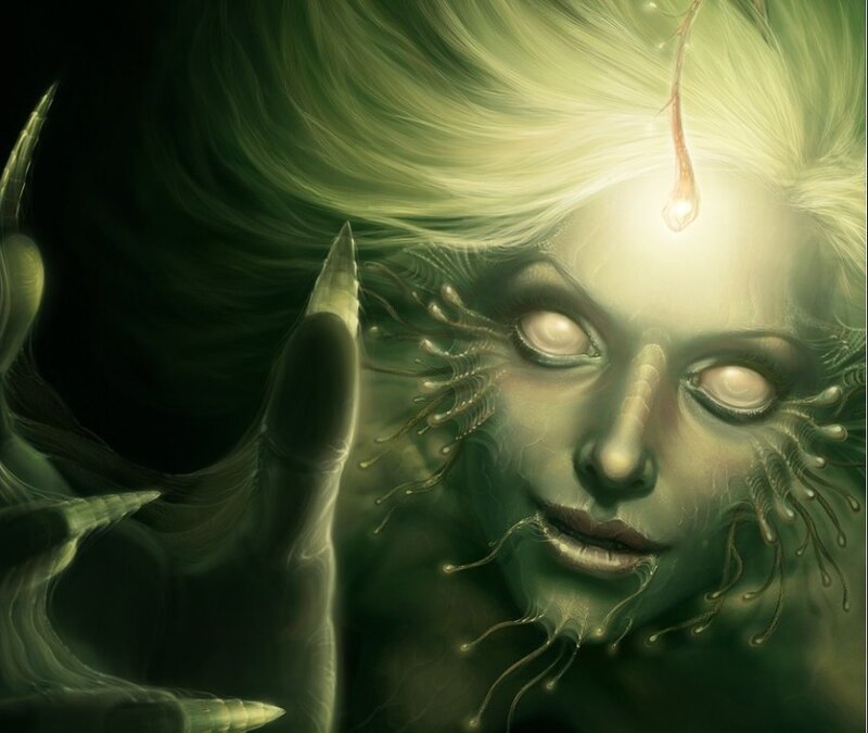Green-skinned Woman with Tentacles