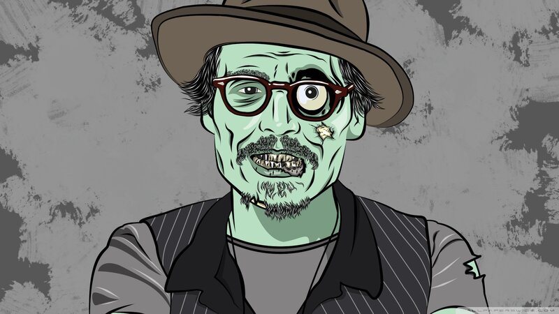 Green-skinned Zombie Man