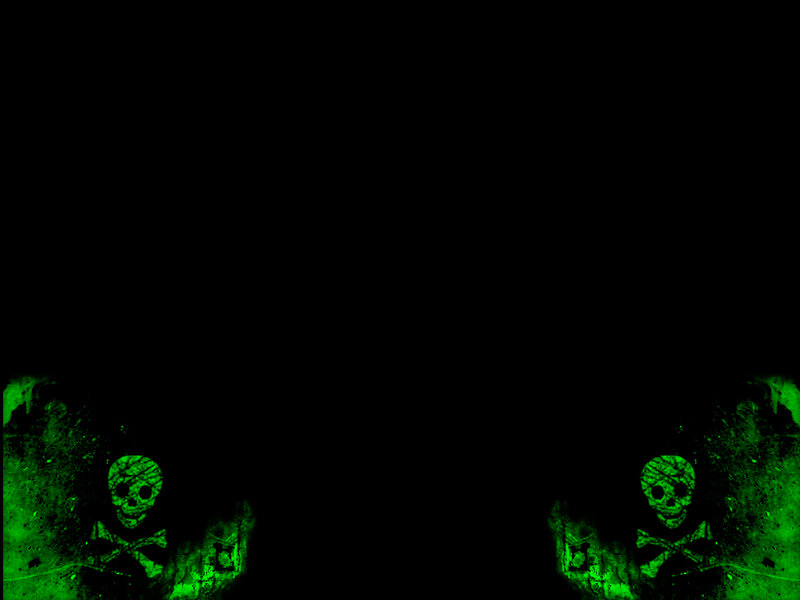 green skull and crossbones