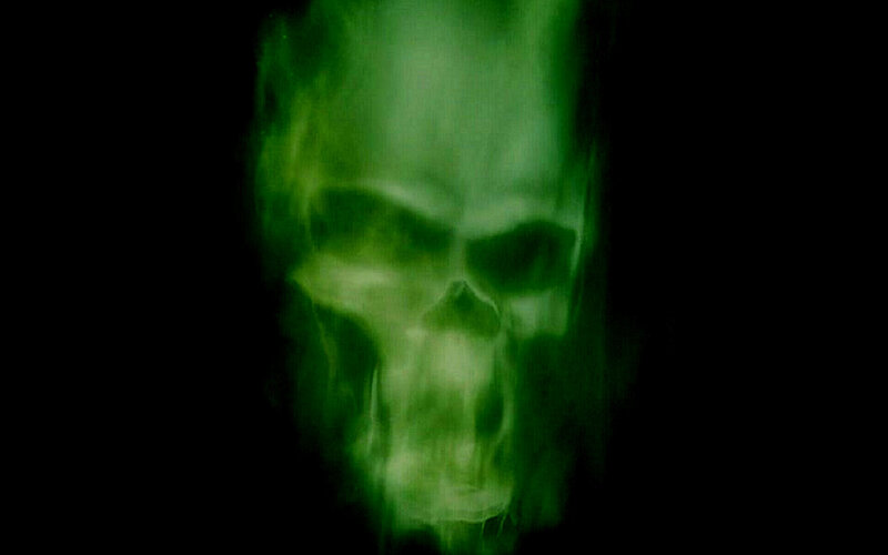 green skull ghost