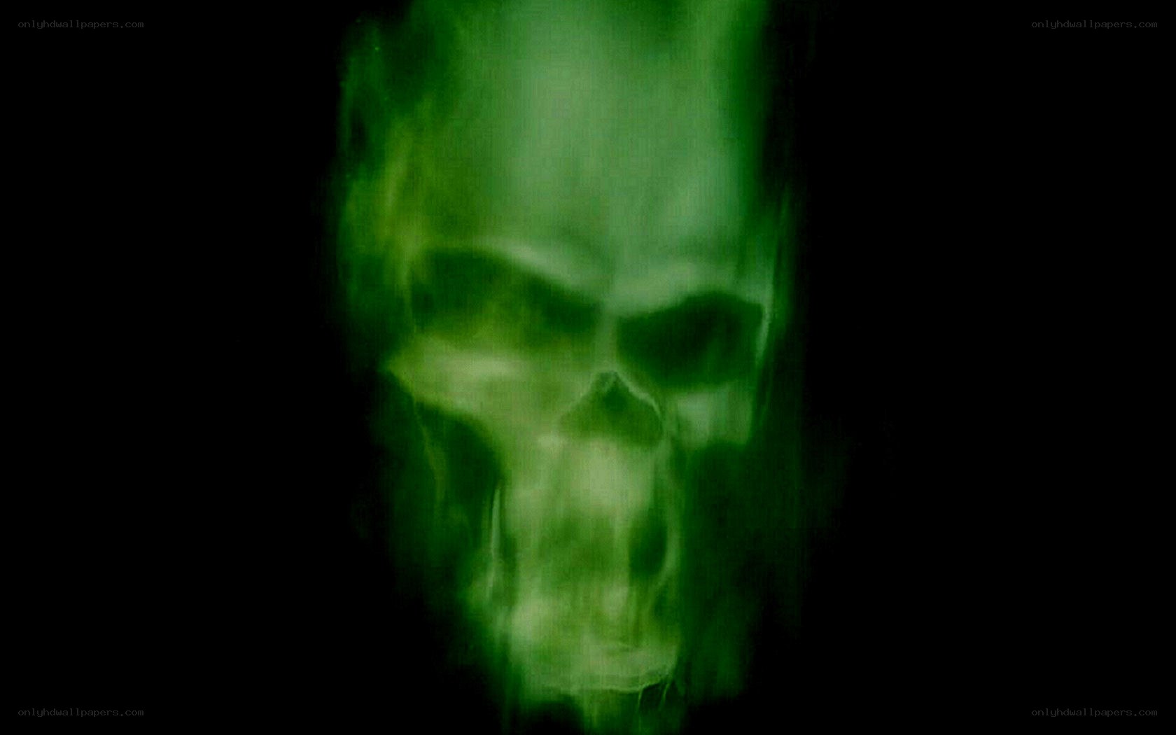 green skull ghost