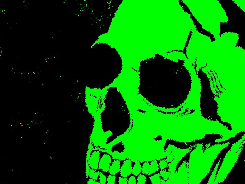 Green Skull Illustration