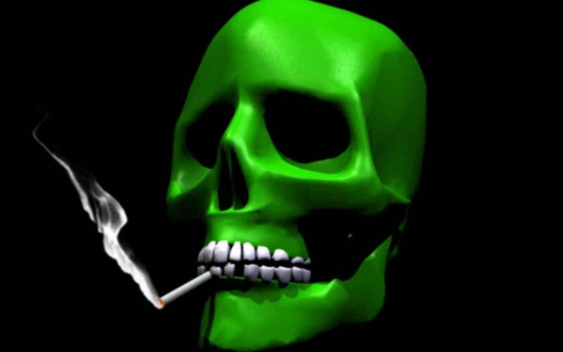 Green Skull Smoking