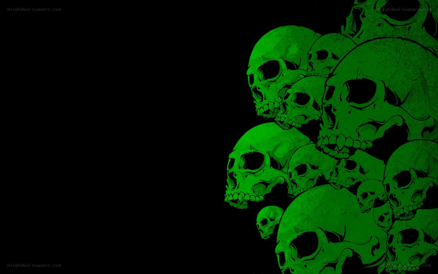 green skulls wallpaper