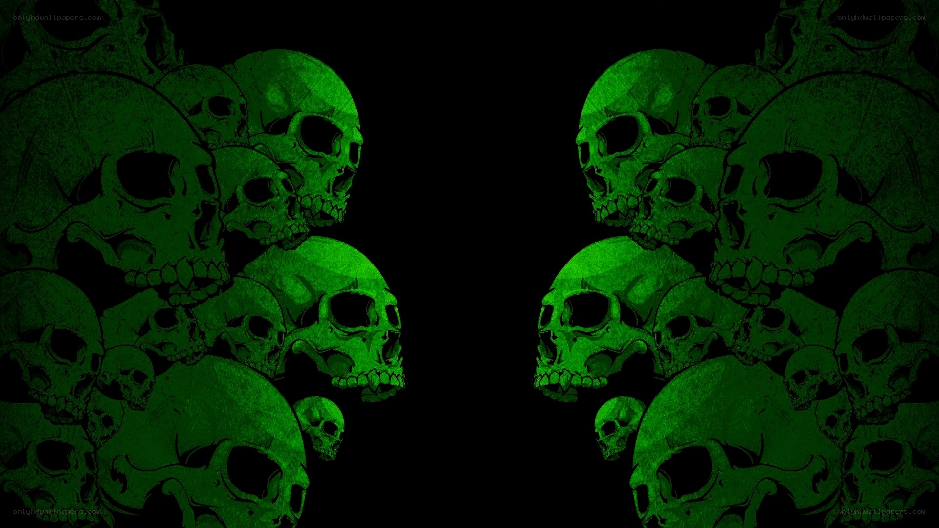 green skulls wallpaper