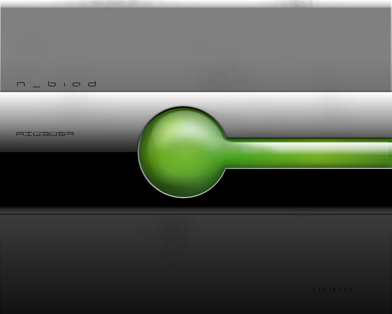 Green Slider on Gray Surface