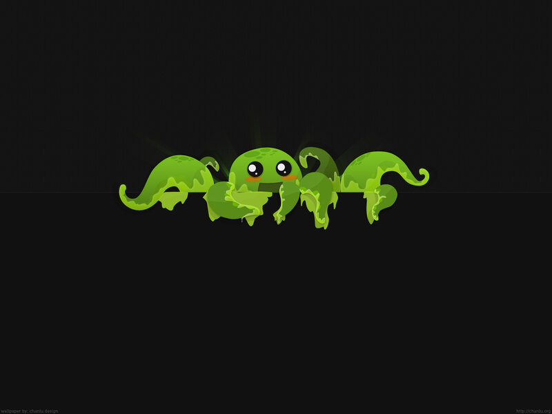 green slime creature wallpaper