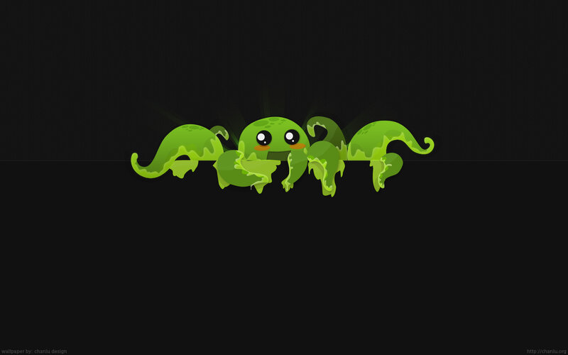 green slime creature wallpaper
