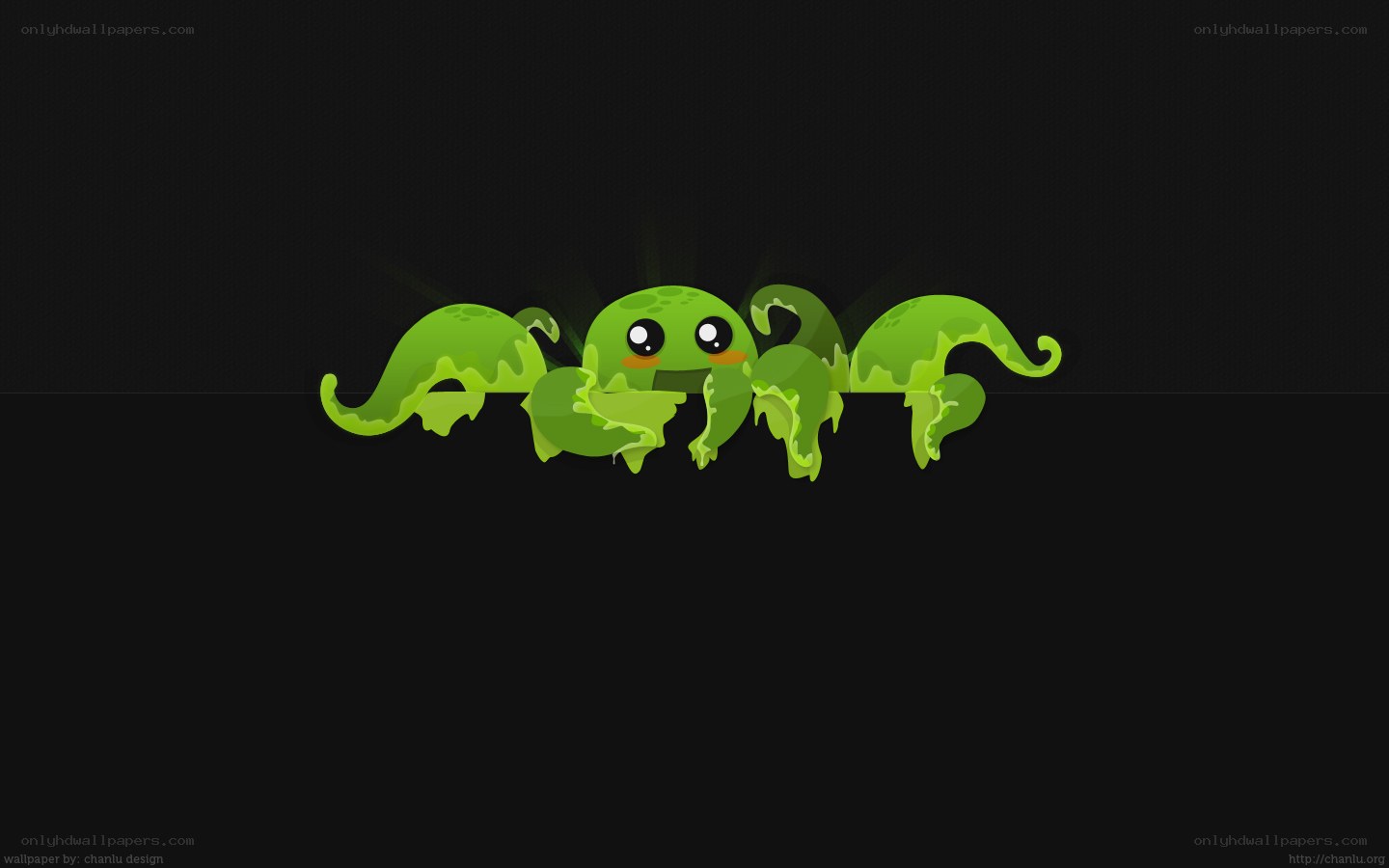 green slime creature wallpaper