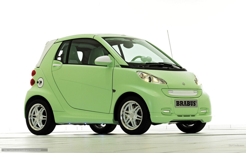 green smart car with brabus