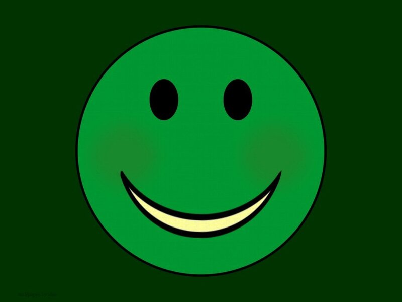 green smiley face
