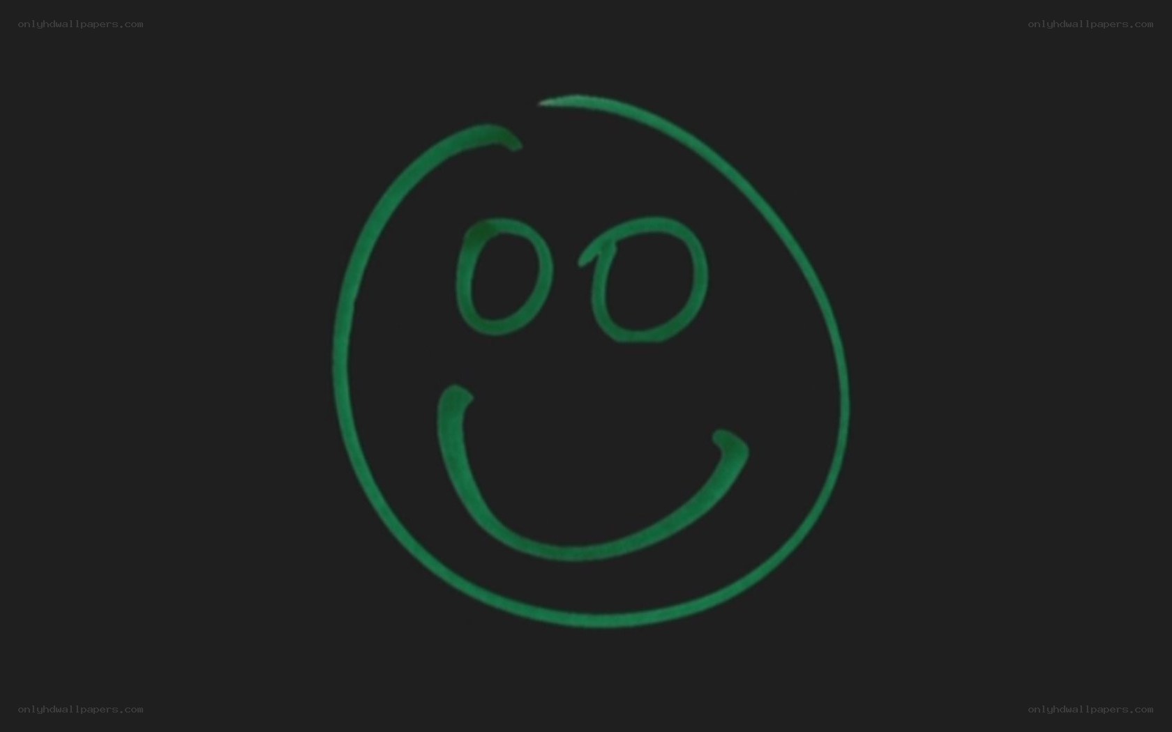 green smiley face drawing
