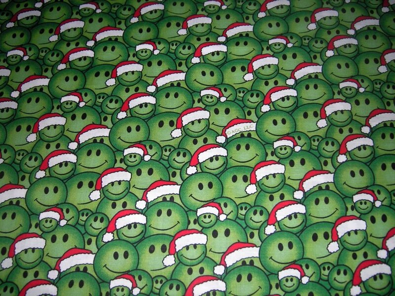 Green Smiley Faces — Festive