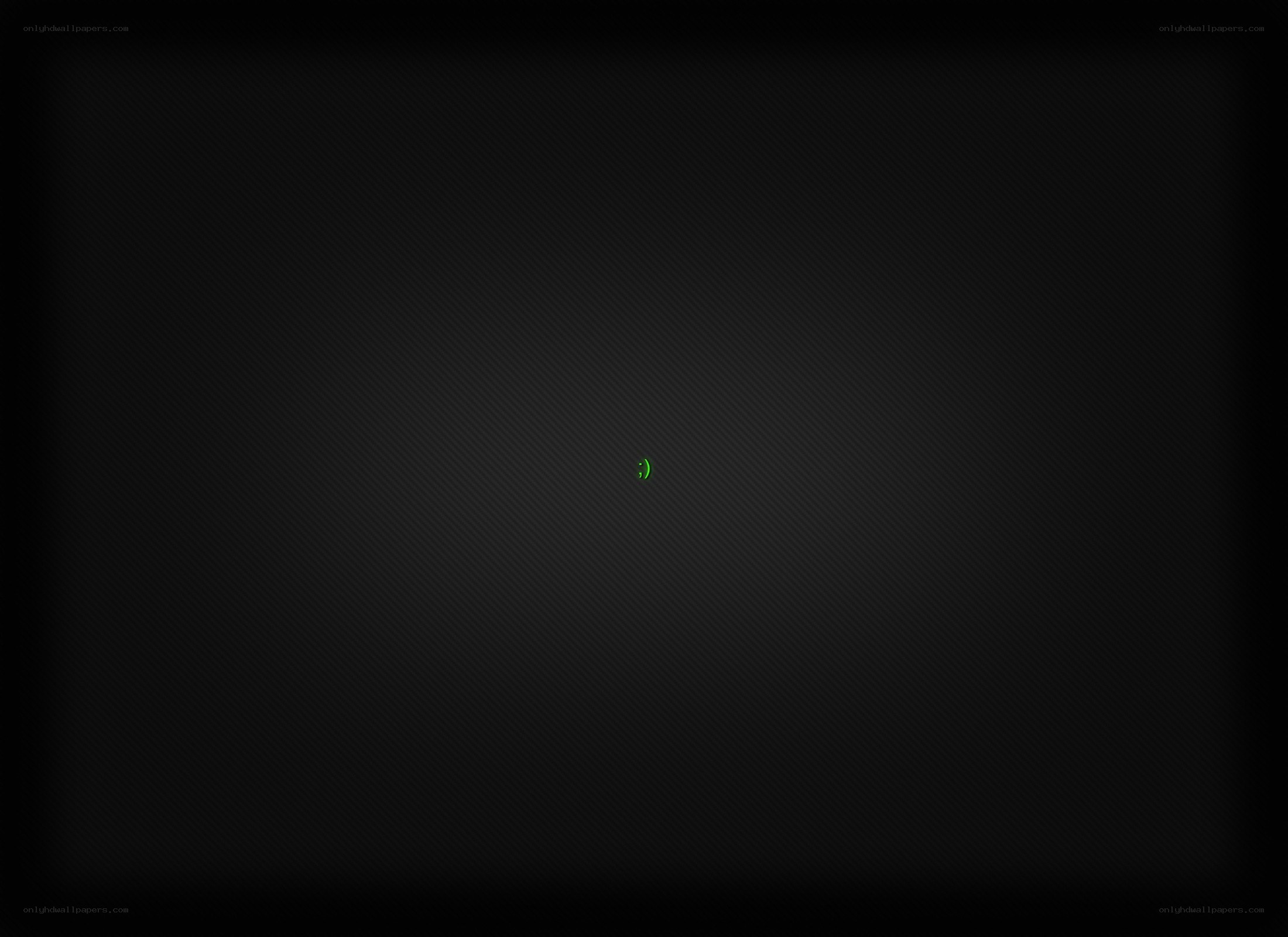 green smiley on black