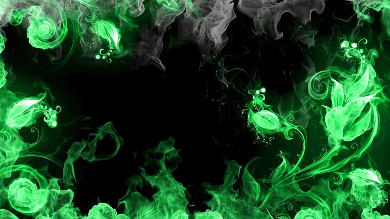 green smoke floral design