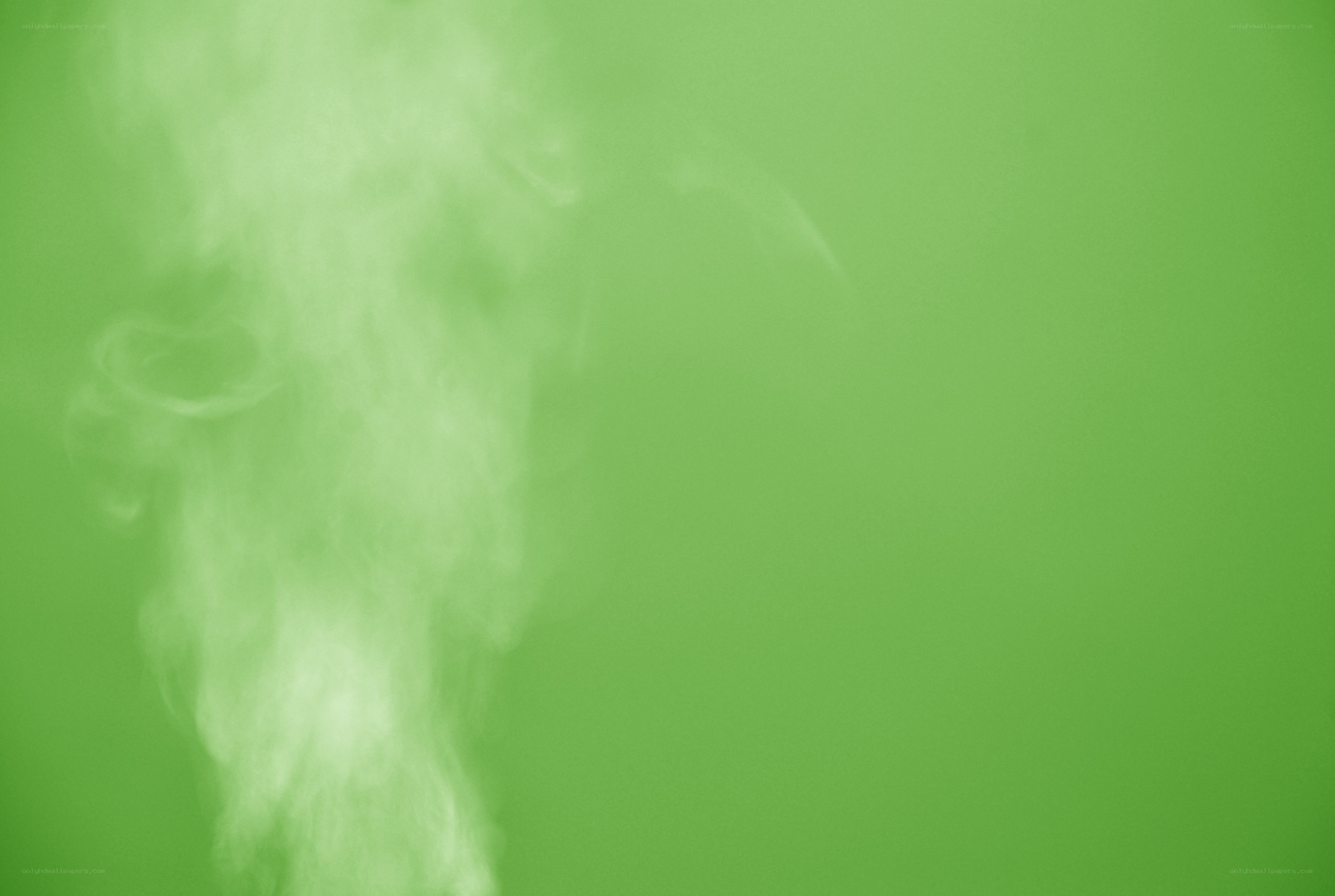 green smoke plume
