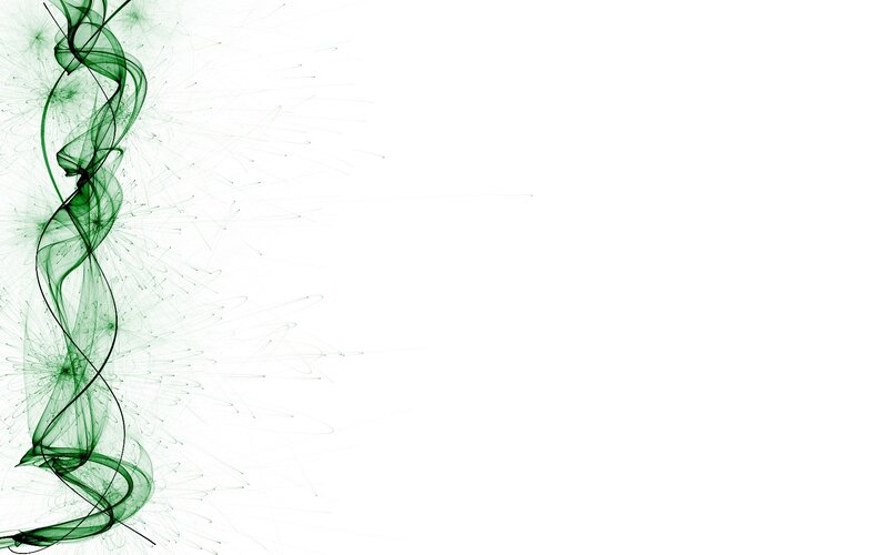 green smoke swirl on white