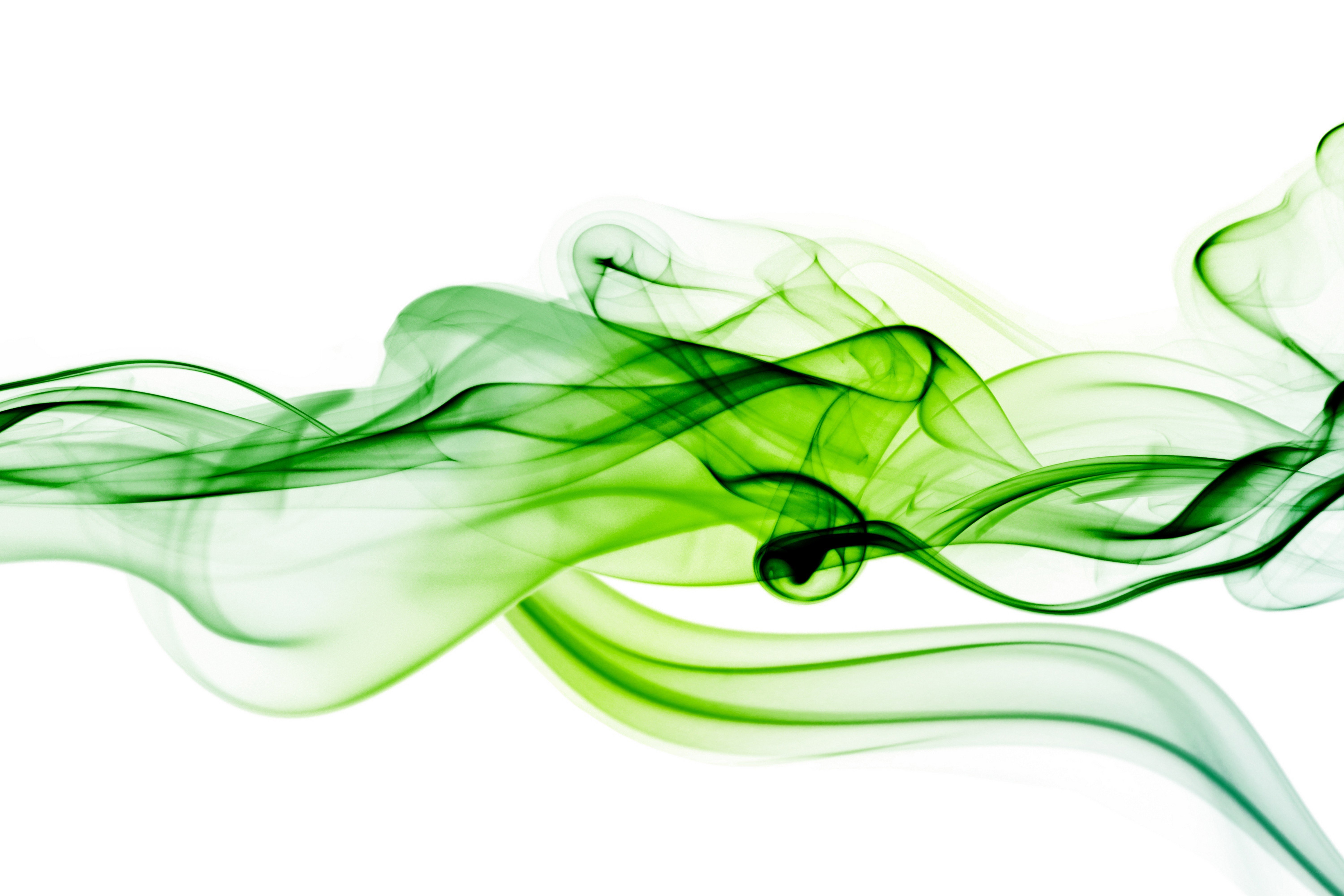 green smoke swirls
