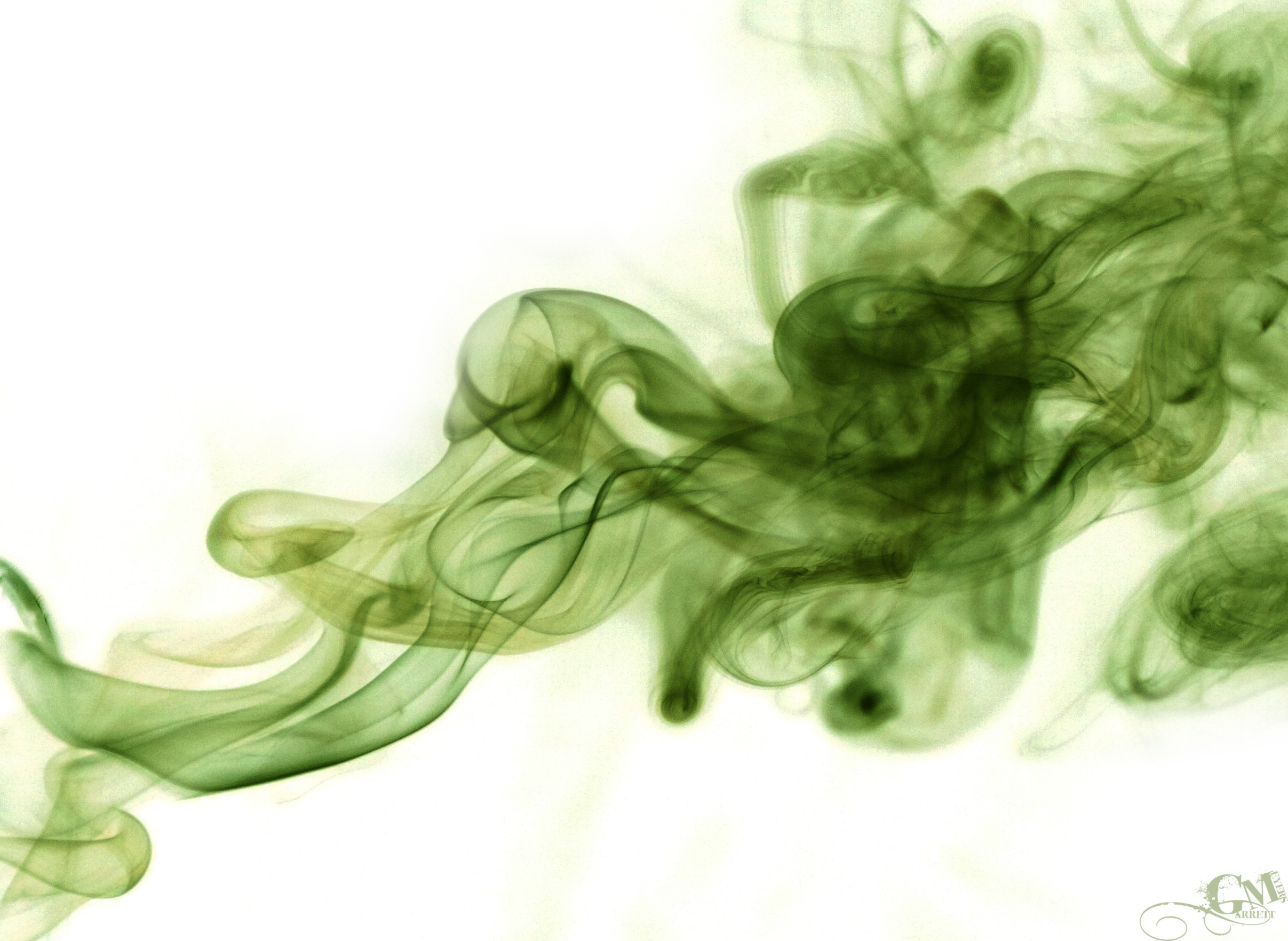 green smoke swirls