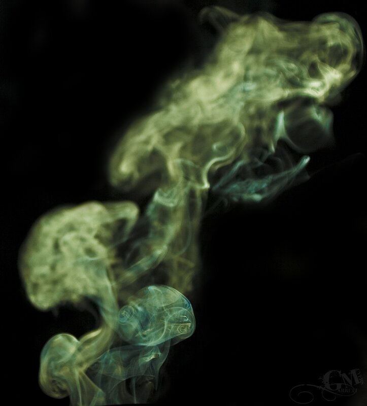 green smoke swirls