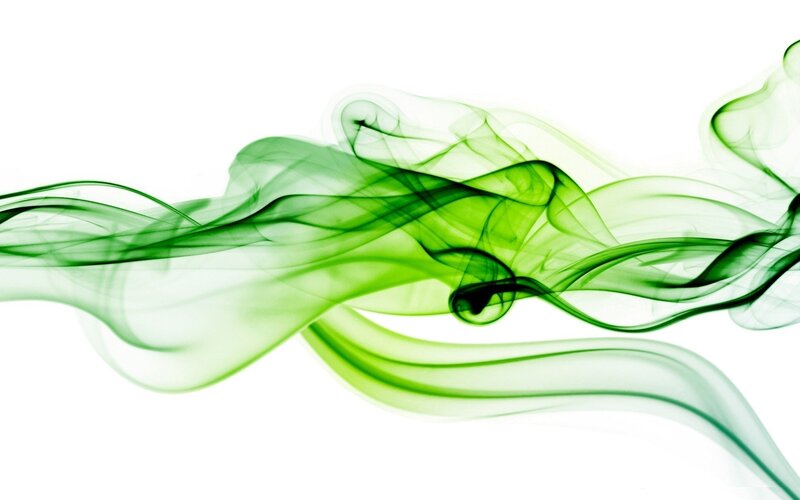 green smoke swirls