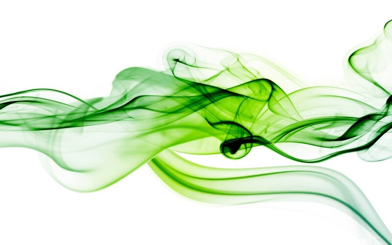 Green Smoke Waves — Serene, Abstract