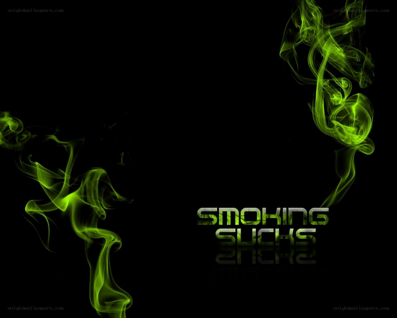 green smoke with text
