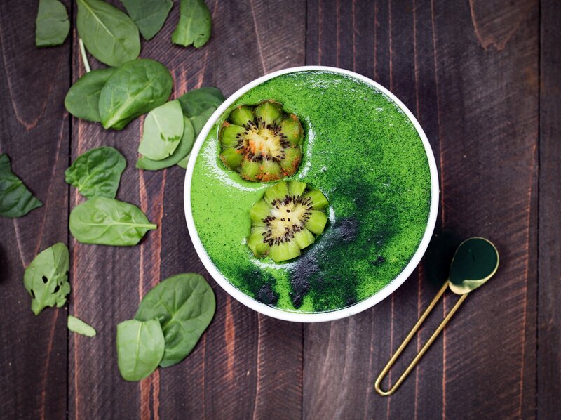 Green Smoothie in Bowl
