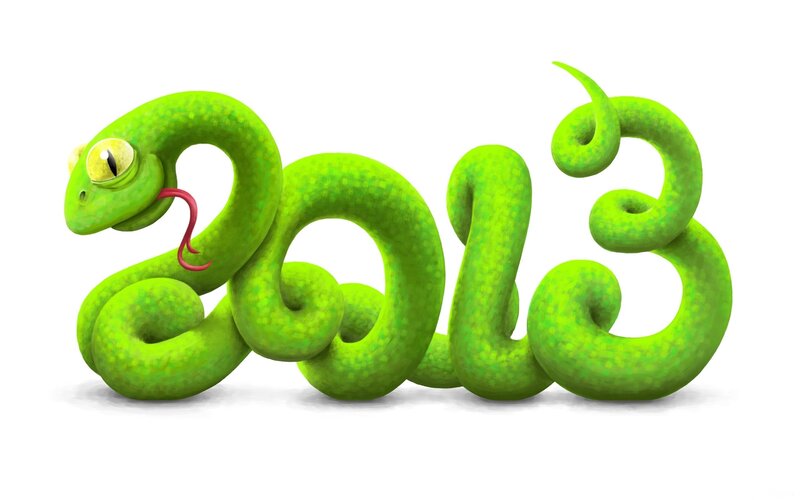 Green Snake Forming Numbers