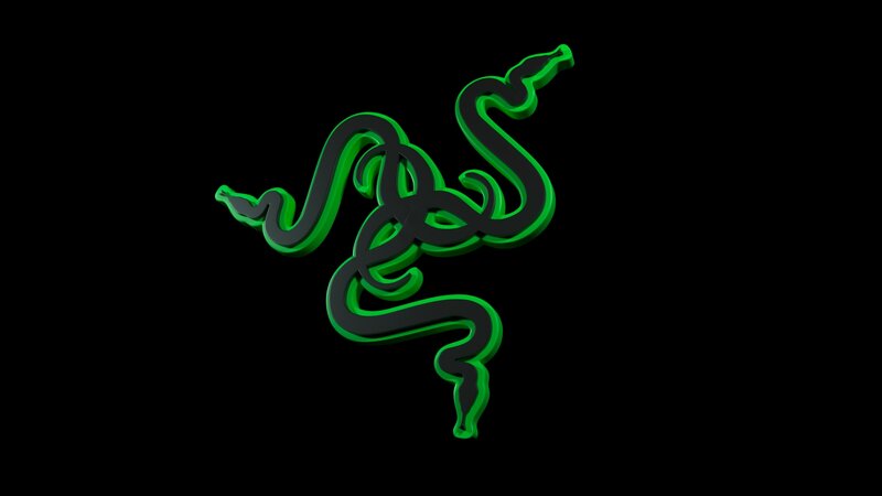 Green Snake Logo — Dark, 3d Render