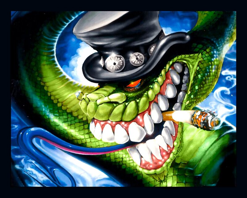 green snake with top hat