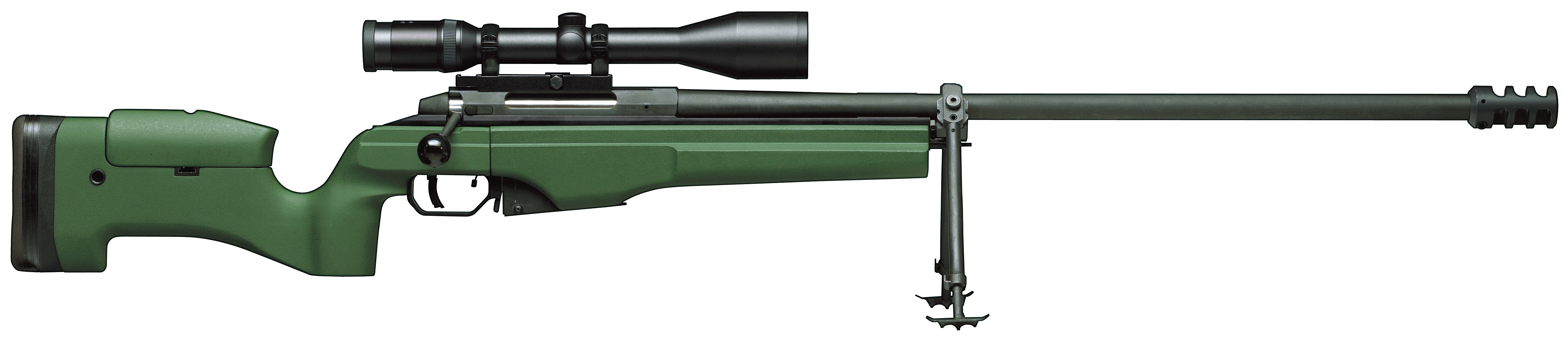 green sniper rifle