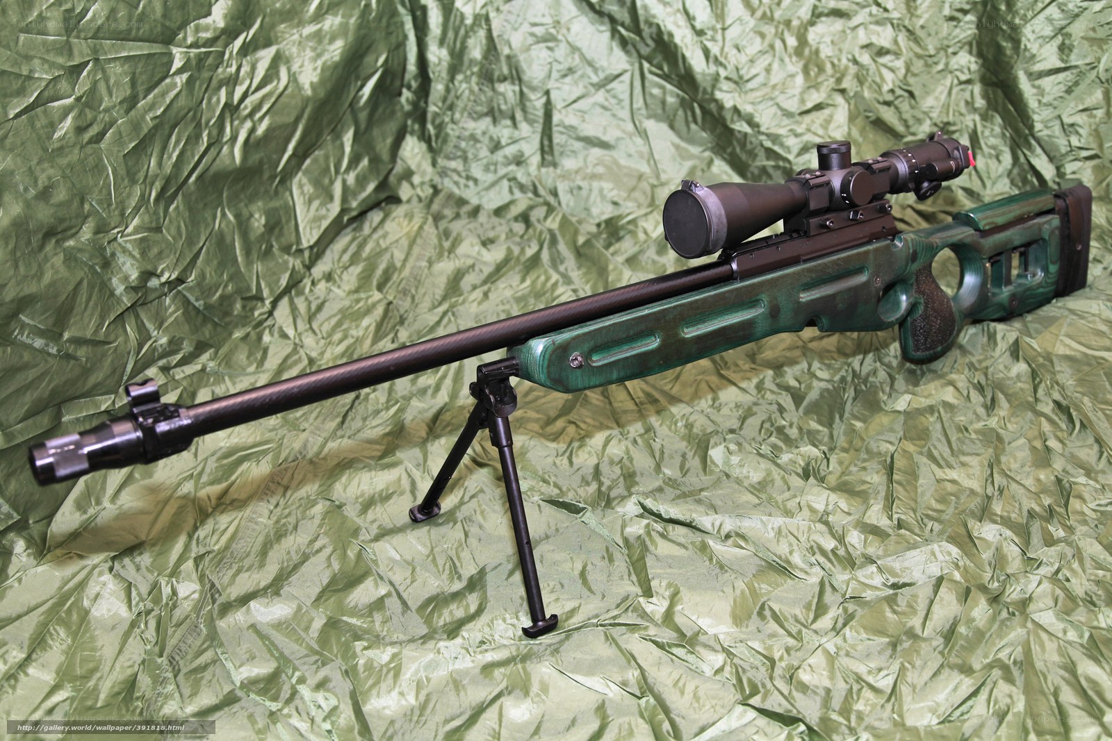 green sniper rifle