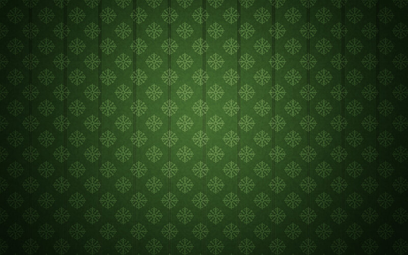green snowflake pattern