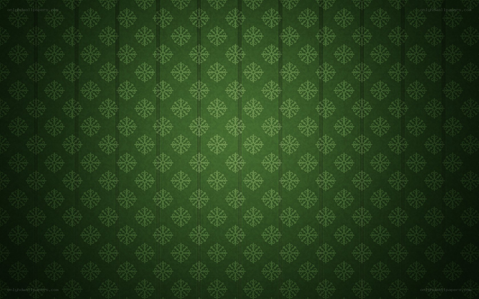 green snowflake pattern