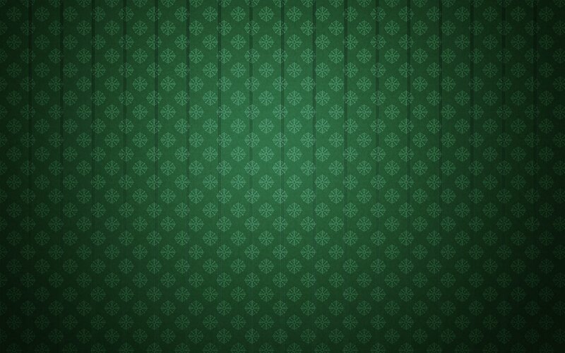 green snowflake pattern