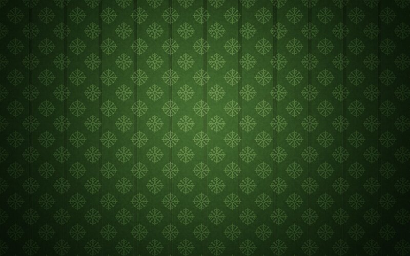Green Snowflake Pattern — Calm, Digital Art