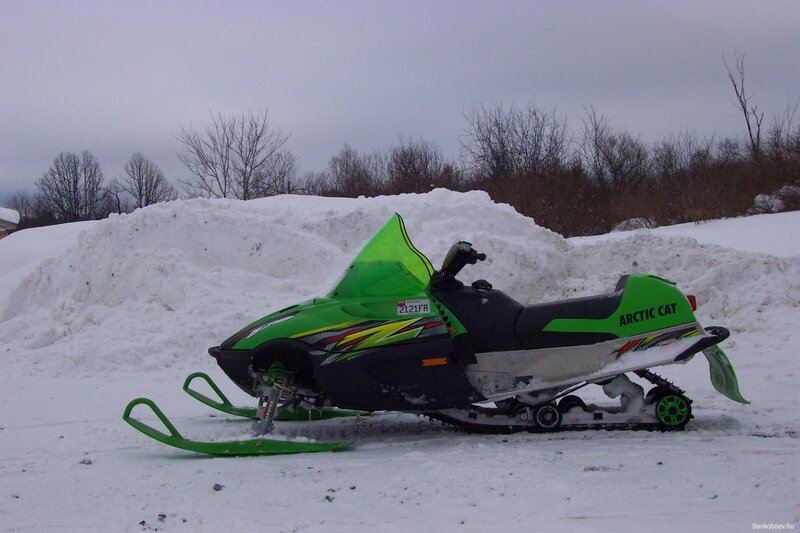 Green Snowmobile