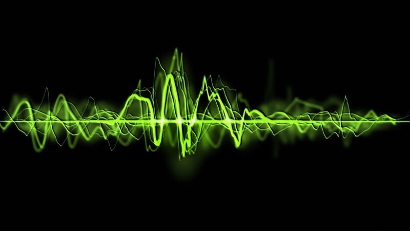 Green Sound Wave — Abstract