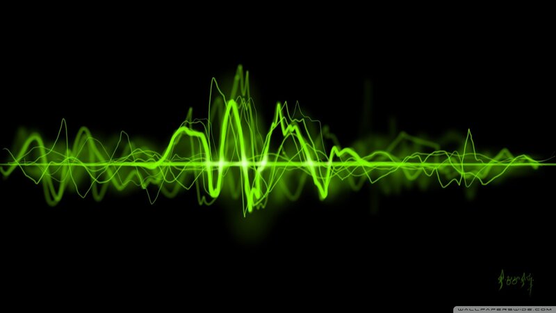 green sound wave animation