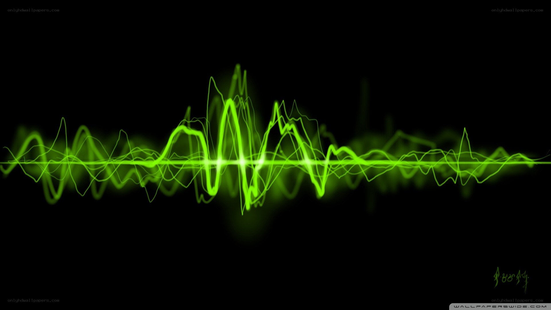 green sound wave animation