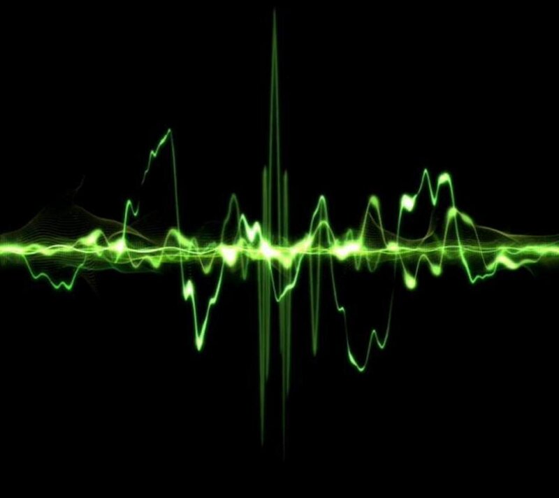 green sound wave animation